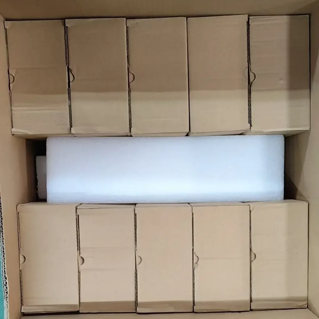 Secure packing for hospitality tabletop products before delivery